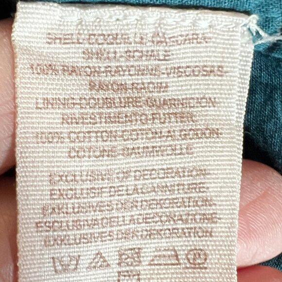 Free People | Sweet Tennessee Babydoll Long Sleeve Embroidered Dress in Teal | S - Picture 13 of 15